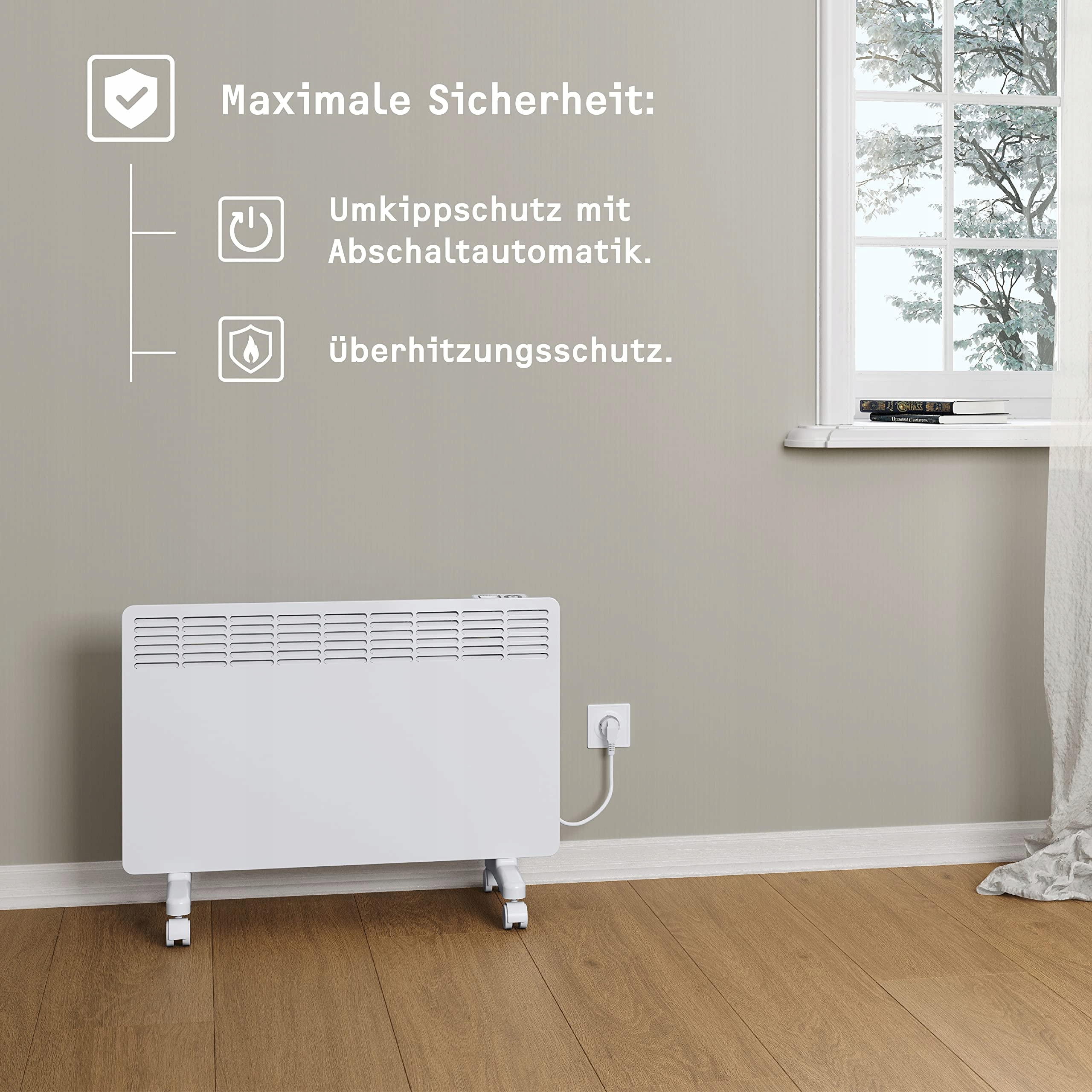 STIEBEL ELTRON 2kW Energooszczędny Grzejnik Na Kółkach — miniatura 4