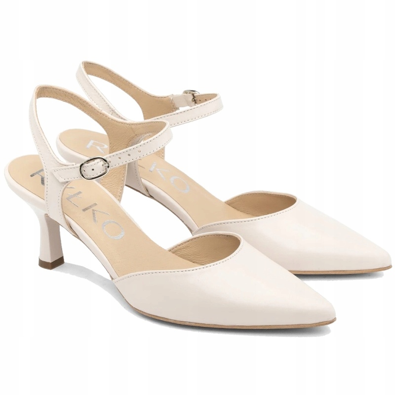 Dámské svatební lodičky Ryłko A6ET8_T_ _7CVF Cream krémové Kůže Vel. 36