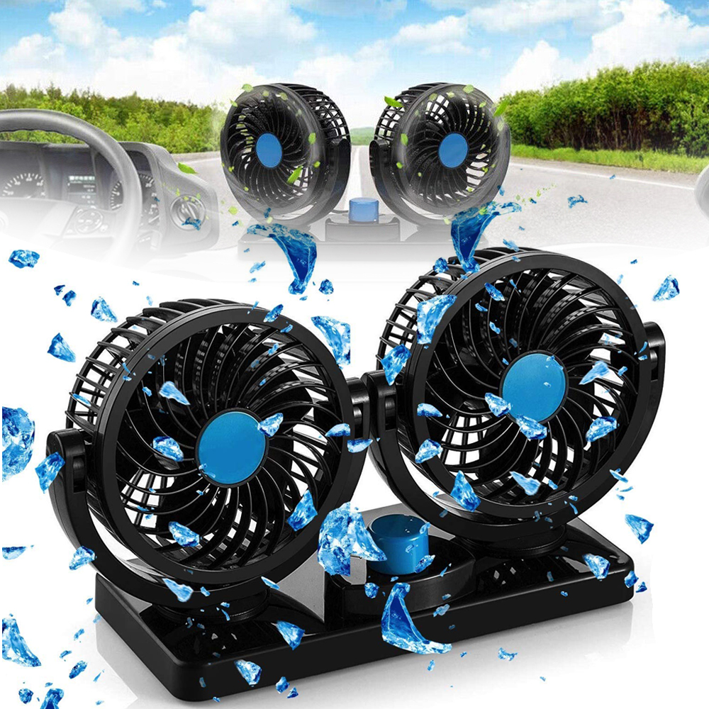 PODWÓJNY WENTYLATOR DO CIĘŻARÓWEK 12V WENTYLATOR CHŁODZĄCY Z 2 PRĘDKOŚCIAMI