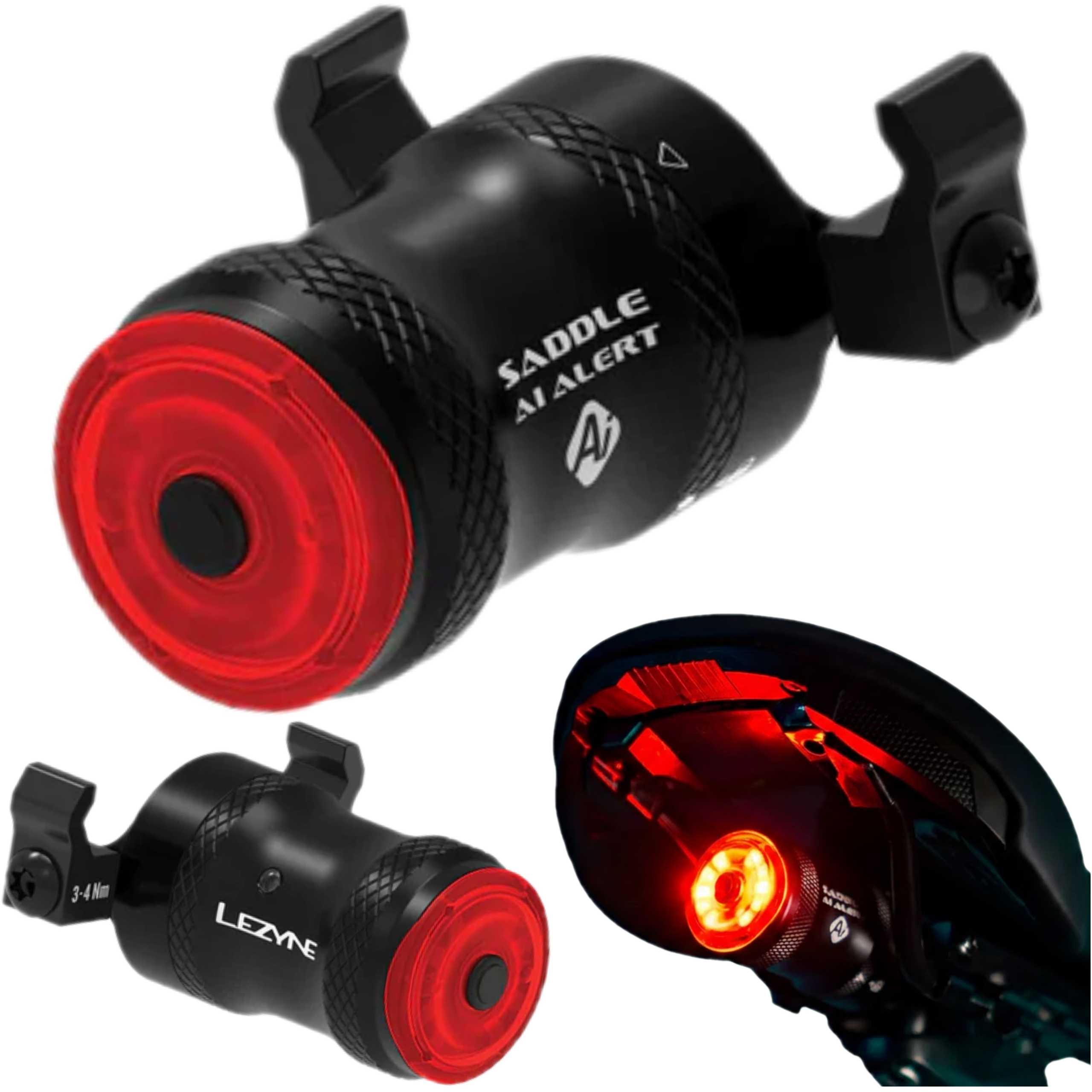 Lampka Rowerowa Tylna Usb Lezyne Saddle Ai Alert 250lm IPX7 Auto Stop