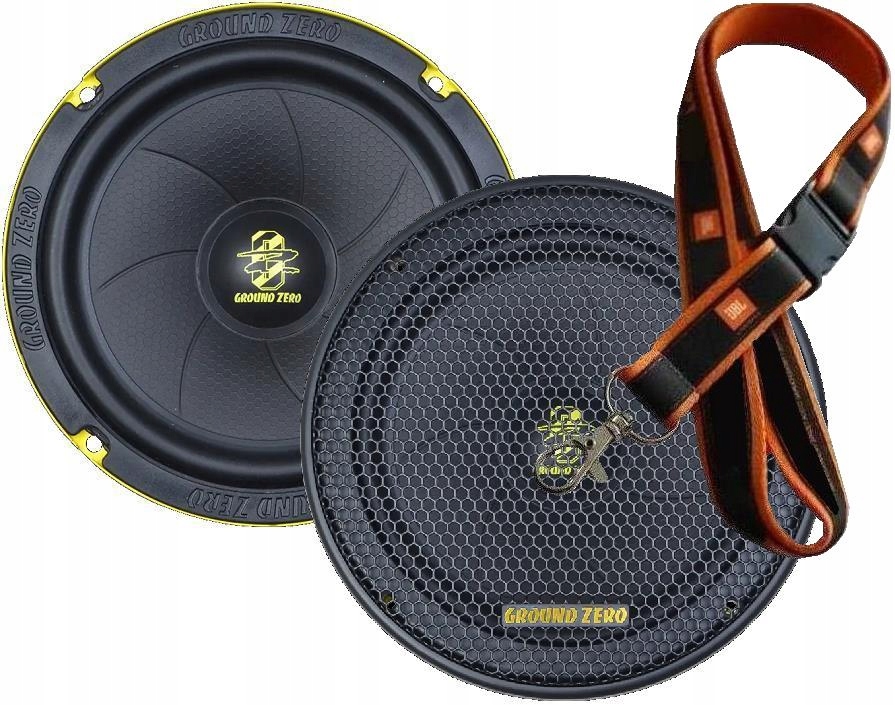Ground Zero Gzik 165SPL Mocne Głośniki Basowe 16,5CM 80W Rms Smycz