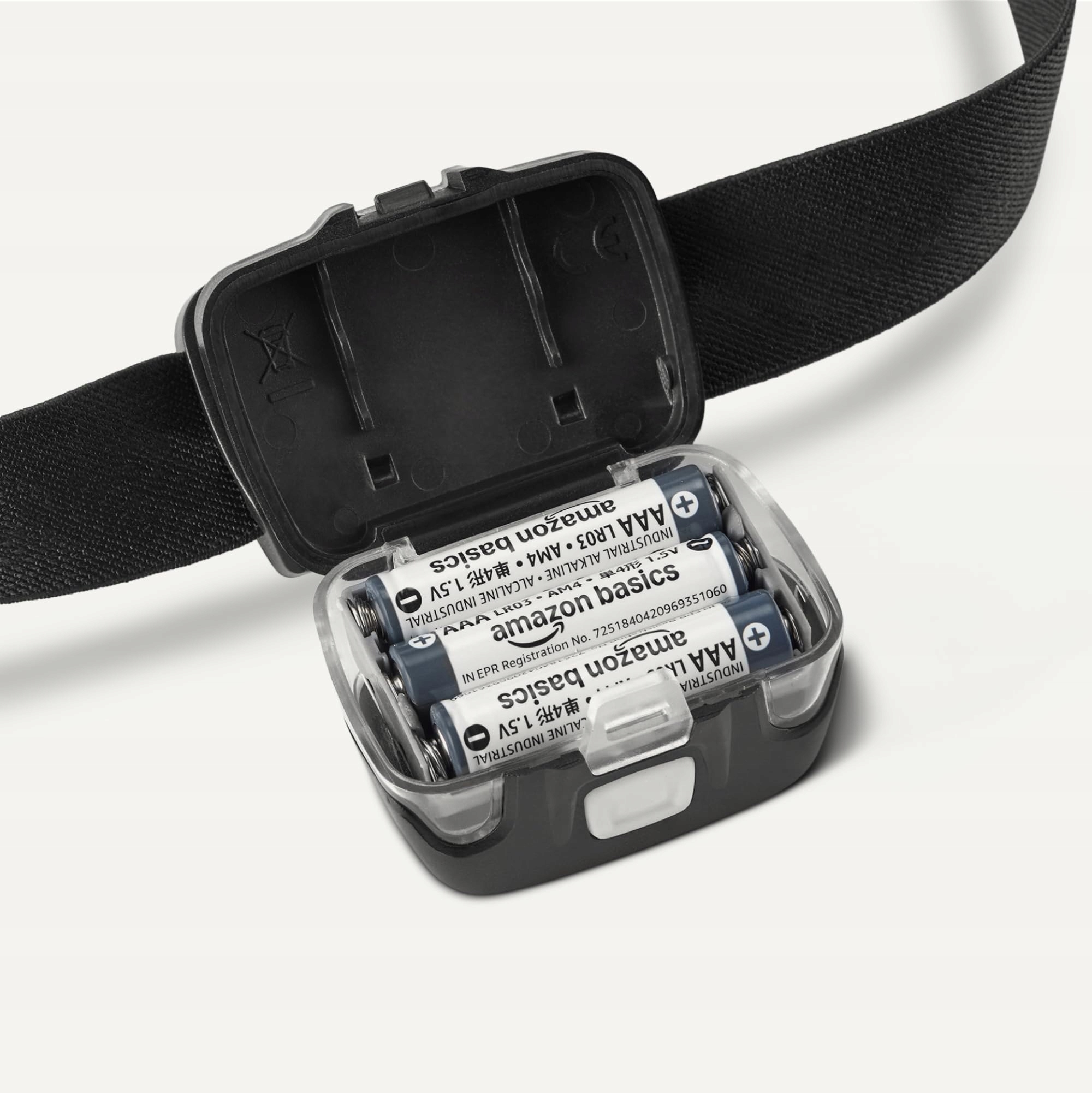 AMAZON BASICS Latarka Czołowa LED 7 Trybów Wodoodporna Campingowa 2 Sztuki — miniatura 3