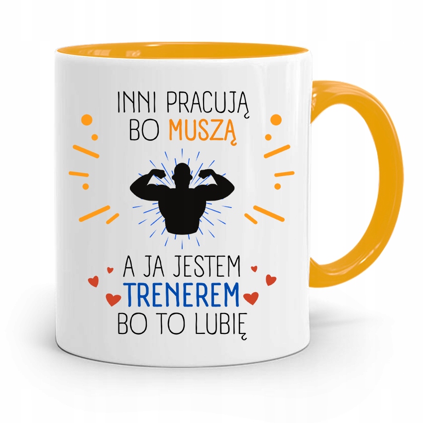 

Dla Trenera Trenerki Siłownia Kubek Żółty