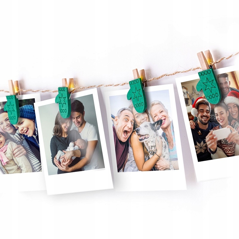 

Klipsy na zdjęcia lampki Led na sznurku Rękawiczki