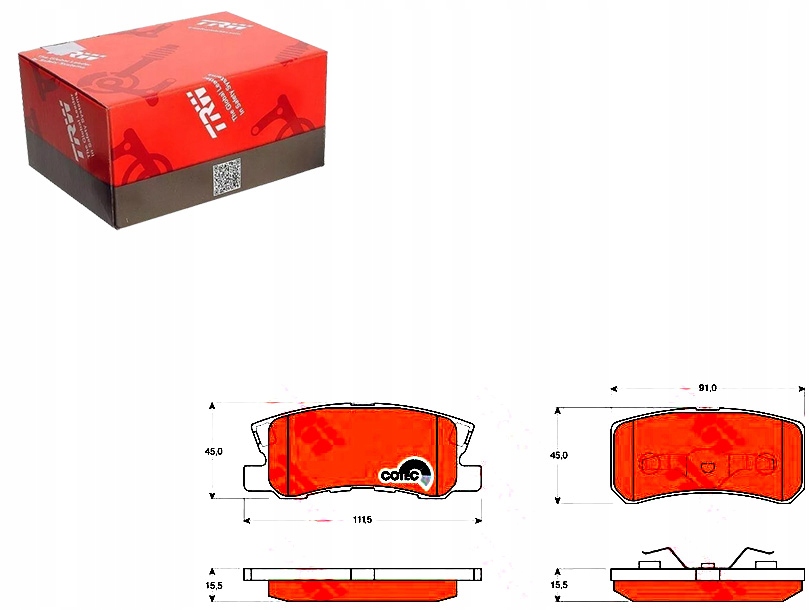 Sada Brzdových Destiček Trw 4605A447 4605A487