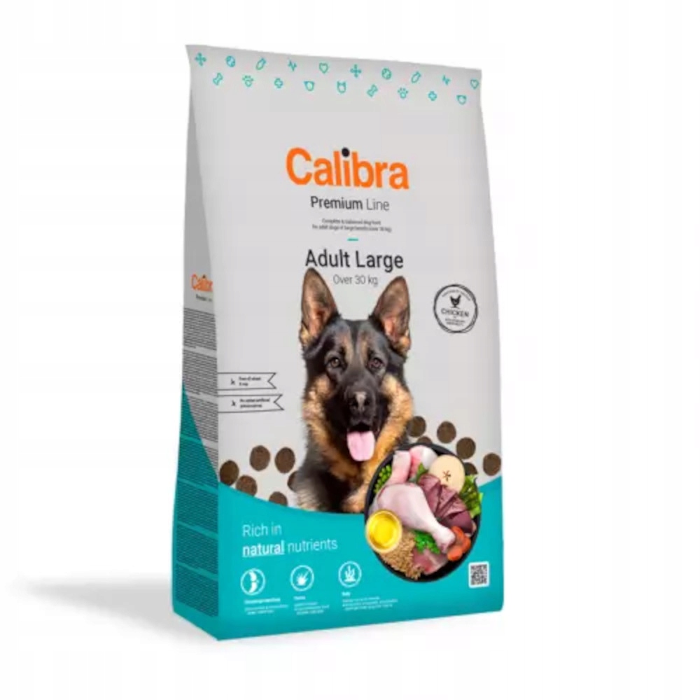 Levně Calibra Dog Premium Adult Large, krmivo pro dospělé psy velkých plemen, 12
