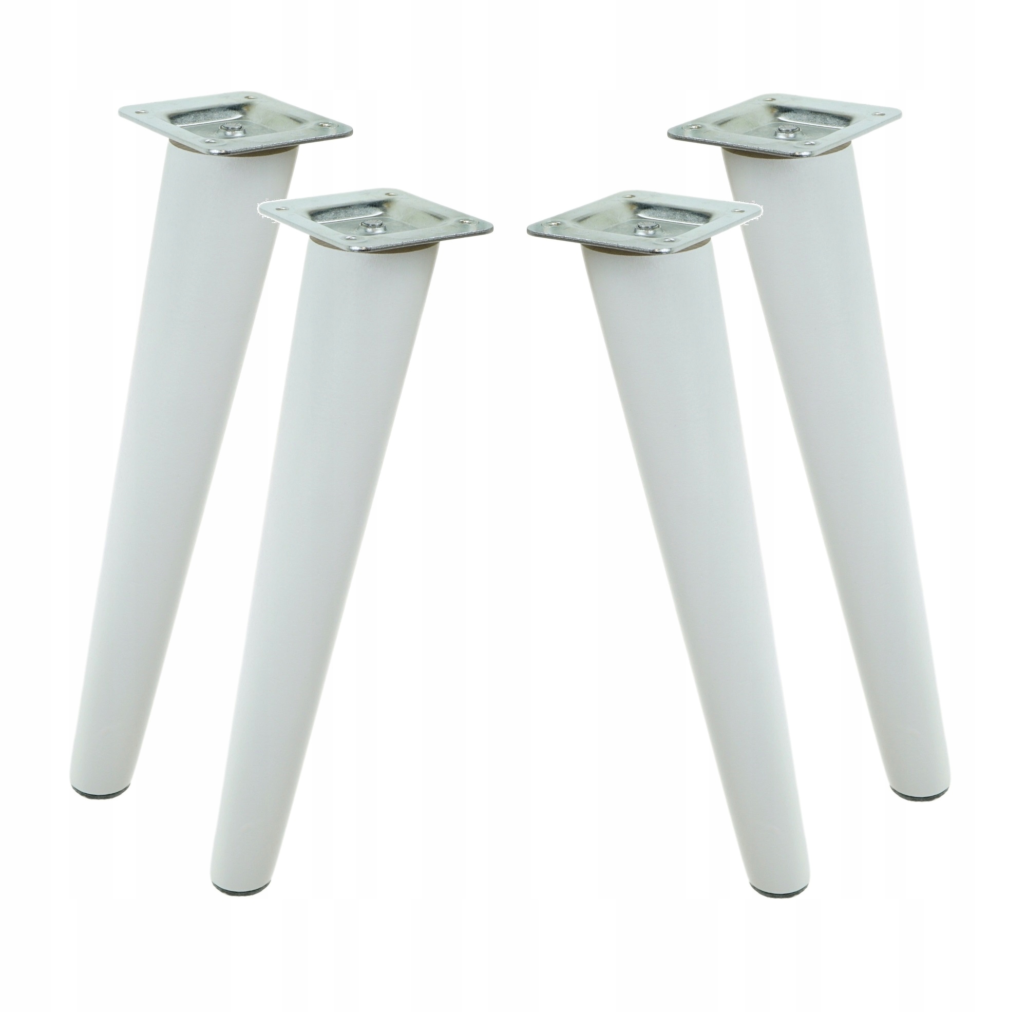 

Nogi drewniane białe skośne stożek 35 cm z blachą