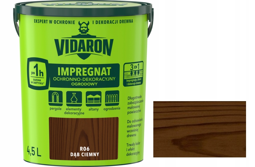

Vidaron Impregnat Ogrodowy 4,5L R06 Dąb Ciemny