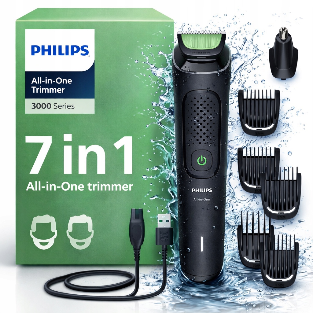 Trymer Philips Maszynka Golarka Philips 7W1 Włosy I Broda Trymer