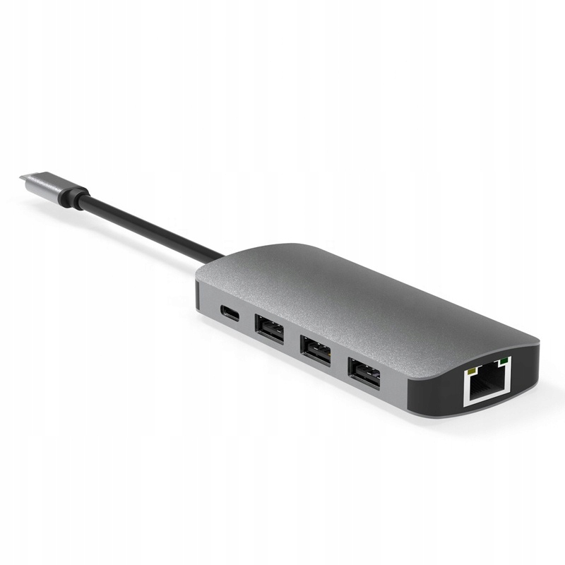 Adapter 8w1 HUB USB-C HDMI 4K SD Ethernet Gigabit Producent Co2