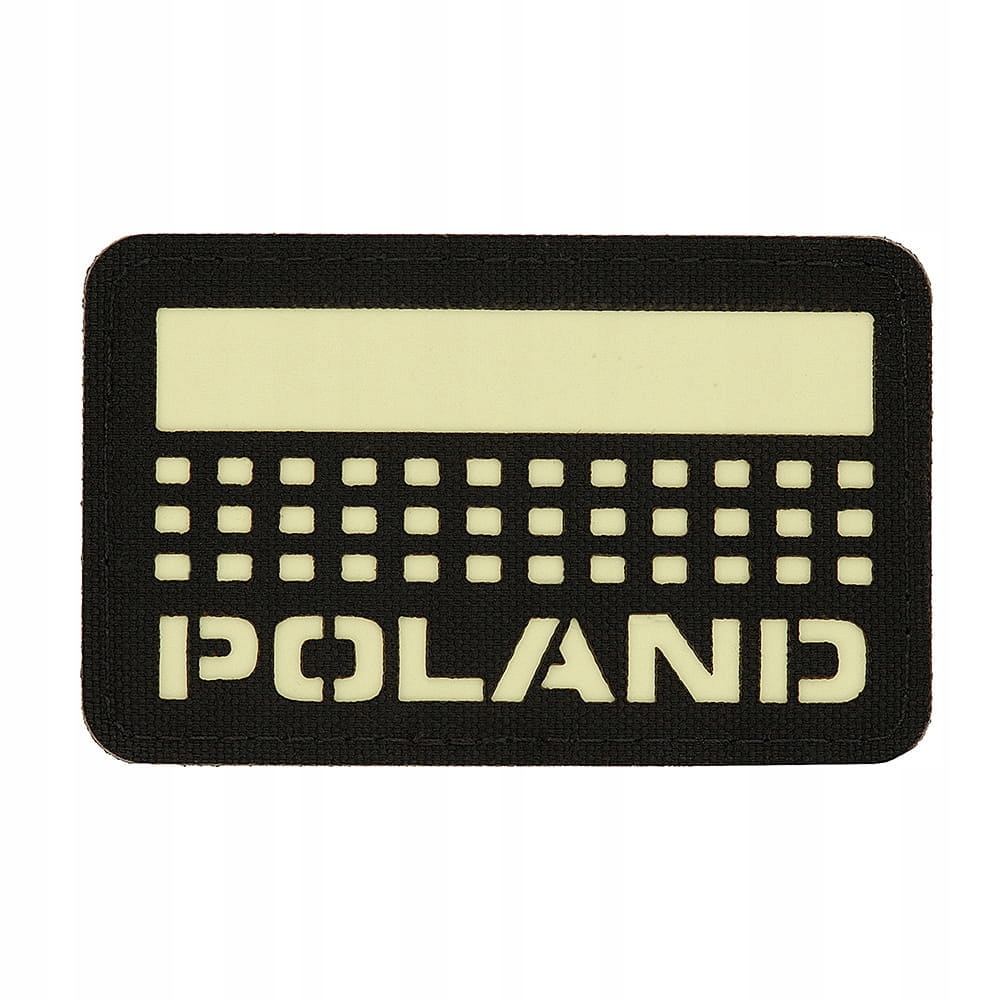 M-Tac naszywka Poland (z flagą) 50х80 Laser Cut Black/Lum
