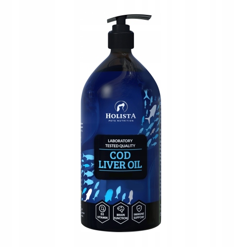 Holista tran z dorsza dla psa i kota 1000ml