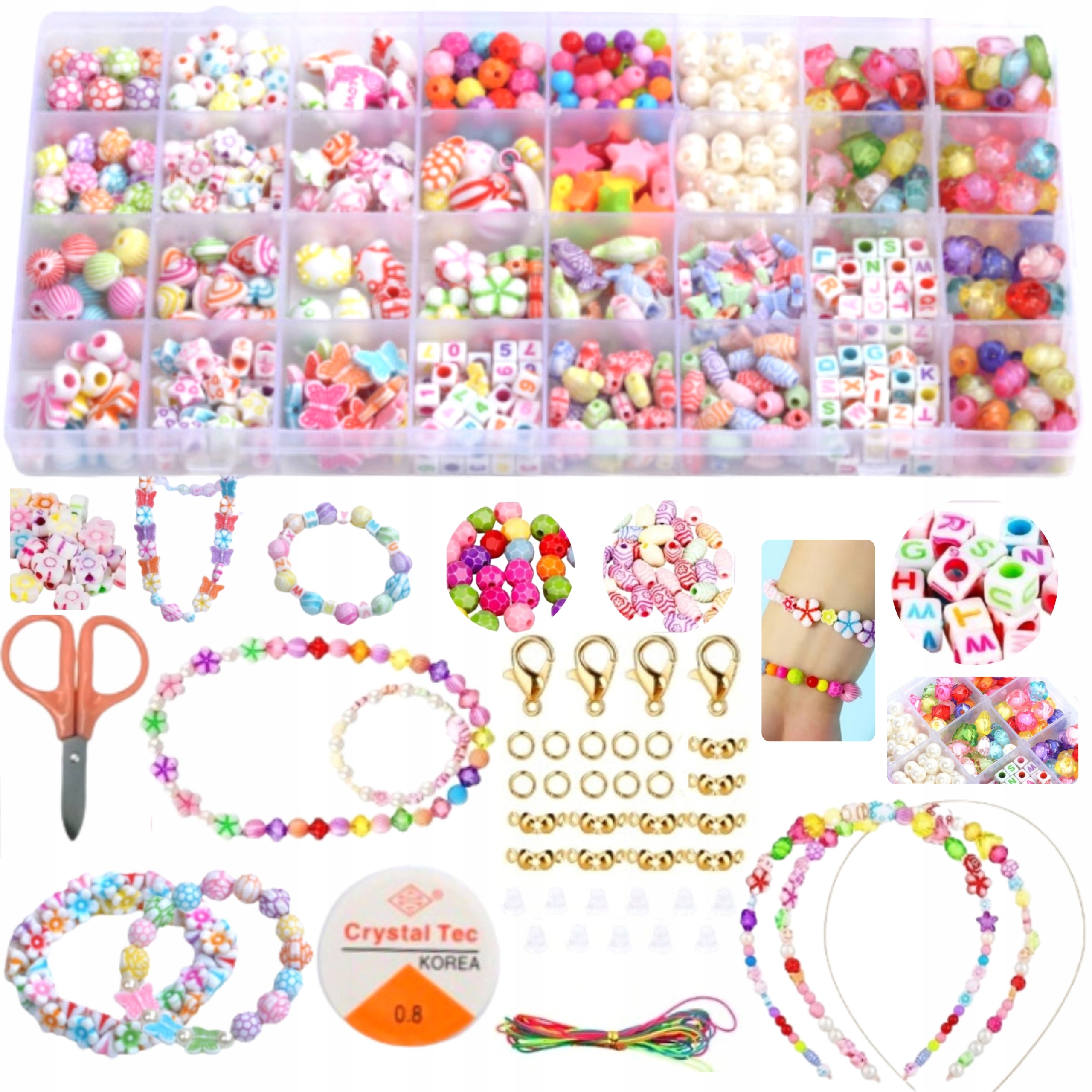 

Koraliki Zestaw Koralików Do Robienia Bransoletek