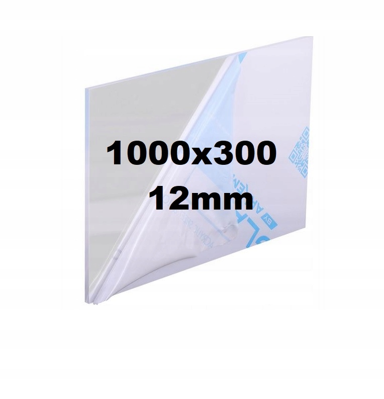 Pleksi /plexi Pleksa /plexa Bezbarvá na míru 1000x300x12mm Akrylová Deska