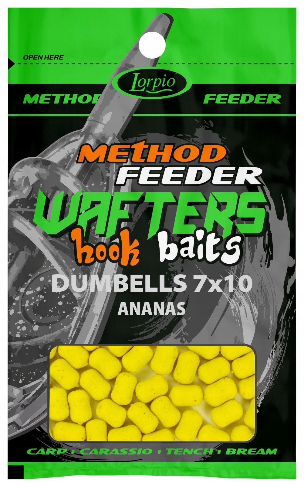 Lorpio hook baits wafters dumbells 7x10mm Ananas