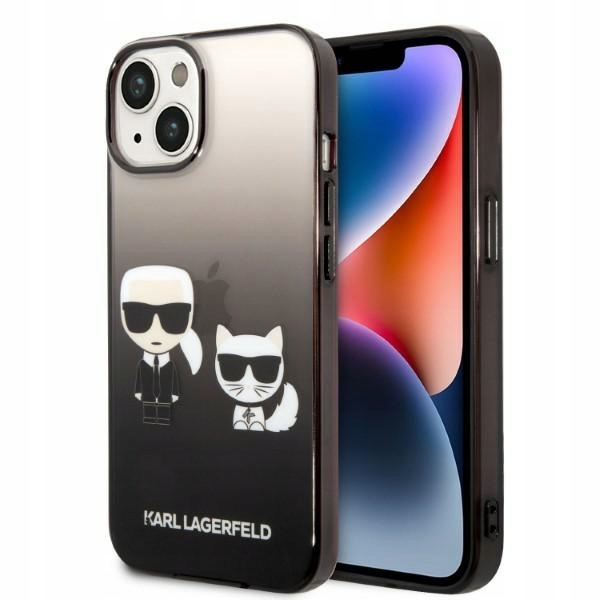 Etui do iPhone 14 Karl Lagerfeld Gradient Ikonik Choupette Czarne