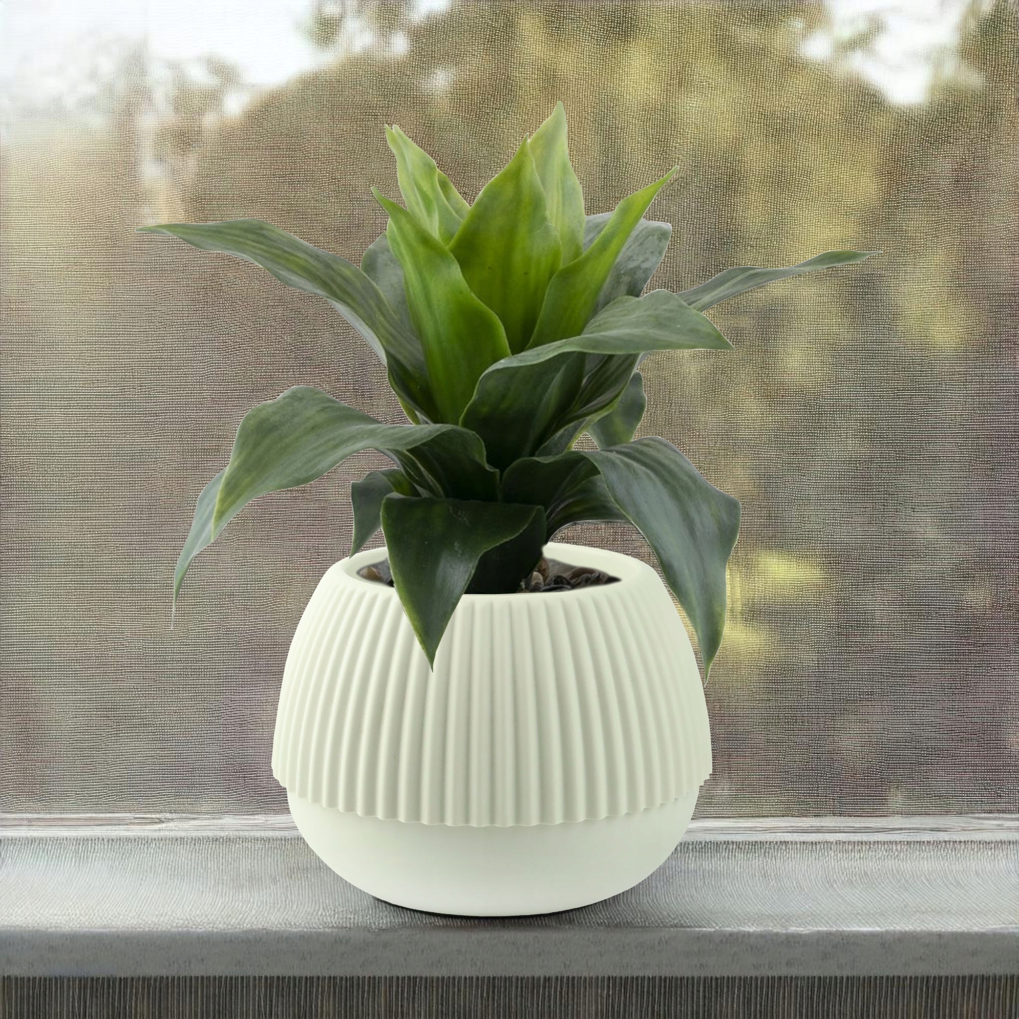 OSŁONKA NA KWIATKI DONICZKOWE OKRĄGŁA RYFLOWANA W STYLU BOHO Kod producenta 5906358901820