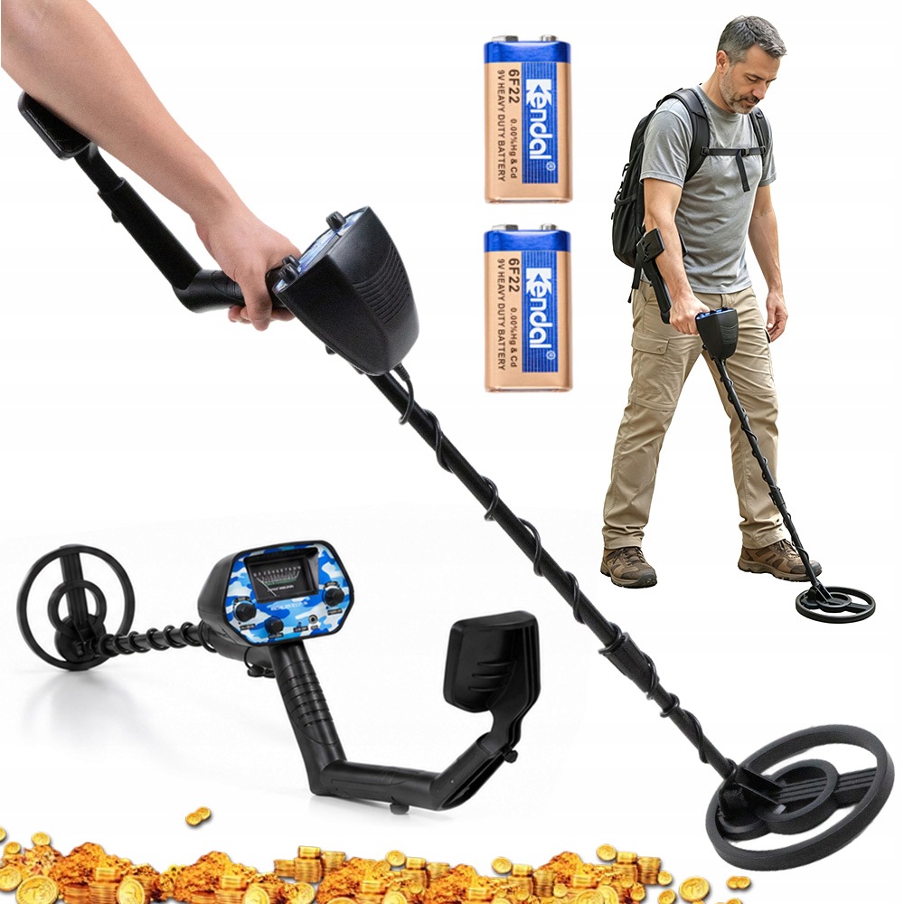 Detektor Kovů Detektor Kovu LCD 2 Režimy 122 CM Vodotěsný IP68