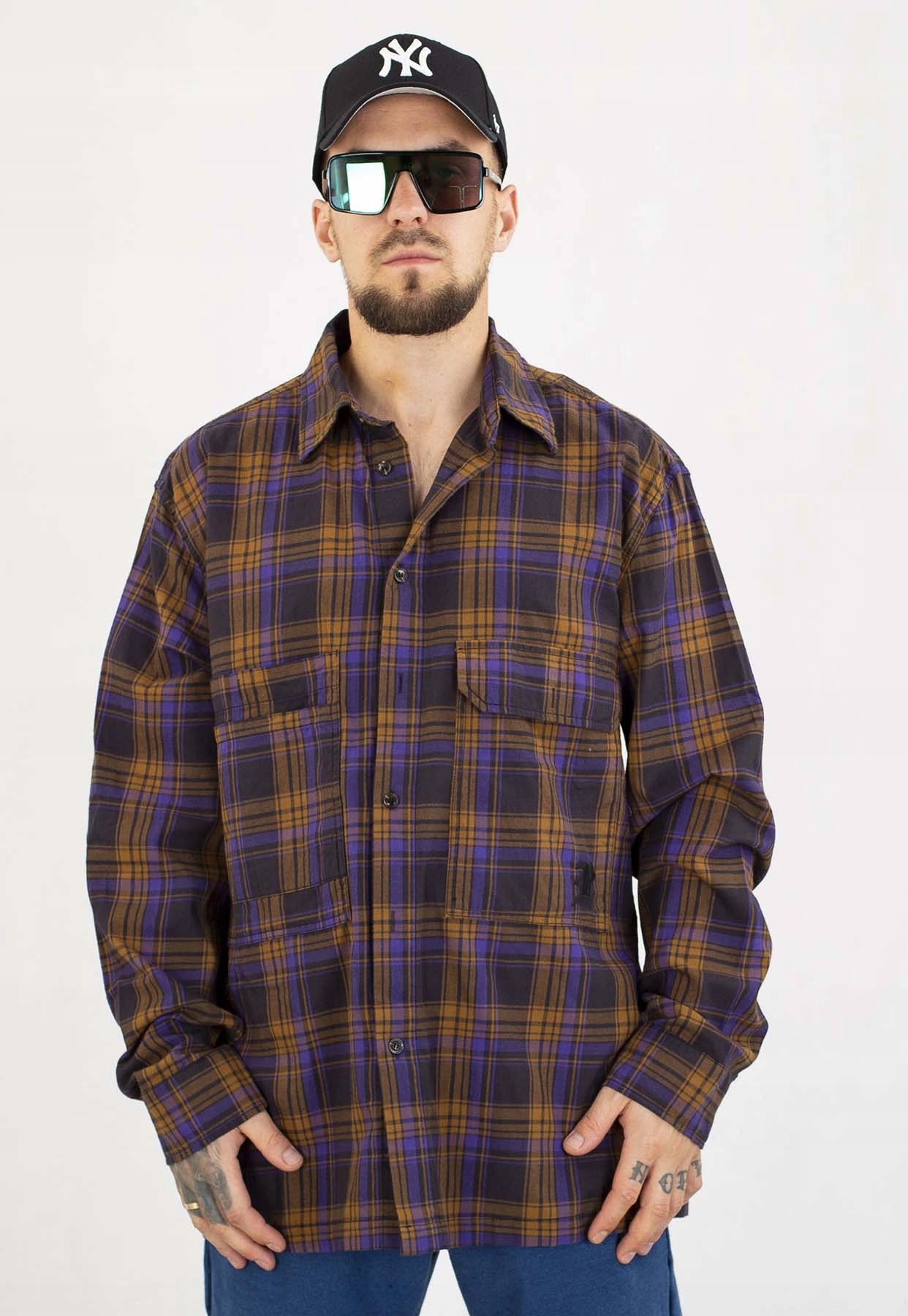 Košile Prosto Check fialová