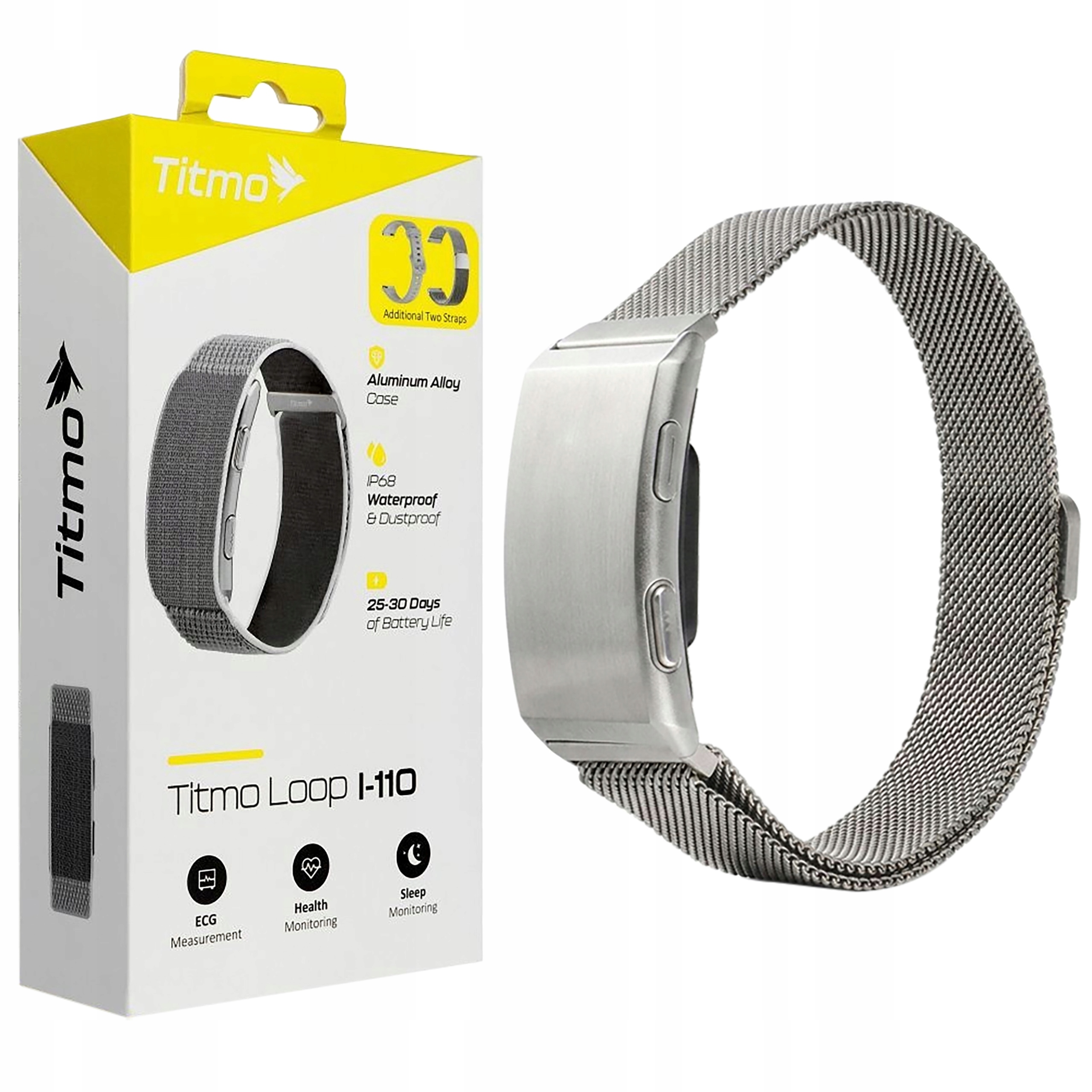 Inteligentní voděodolný Smart Band Titmo Loop I-110 stříbrný řemínek
