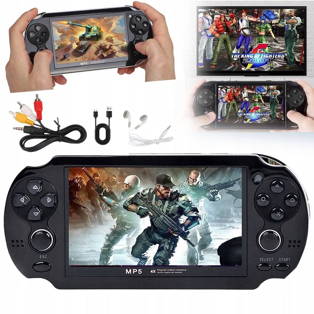 Ręczna Konsola Do Gier, Przenośna Konsola Retro, 1000 Gier Akcji,sportowych