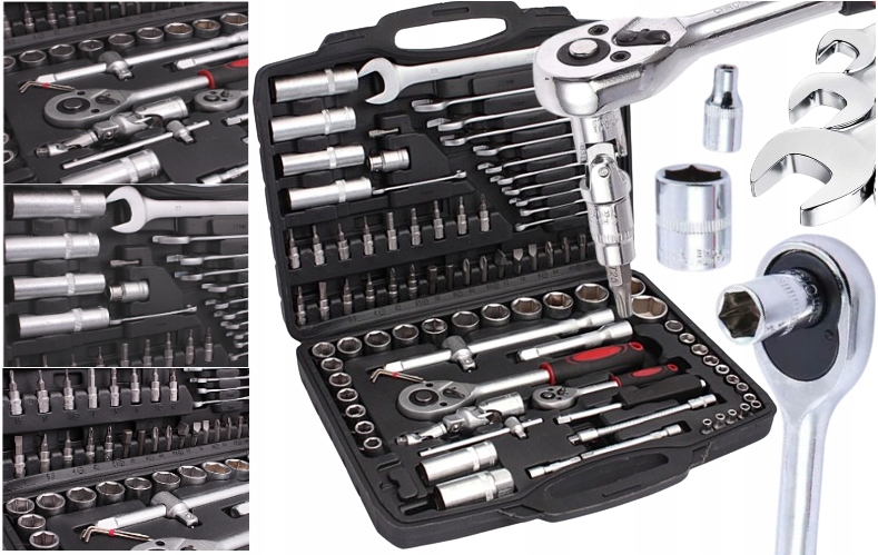 Sada Nářadí 94el. Sada Nástavců Bitů Klíčů Kufr Crv