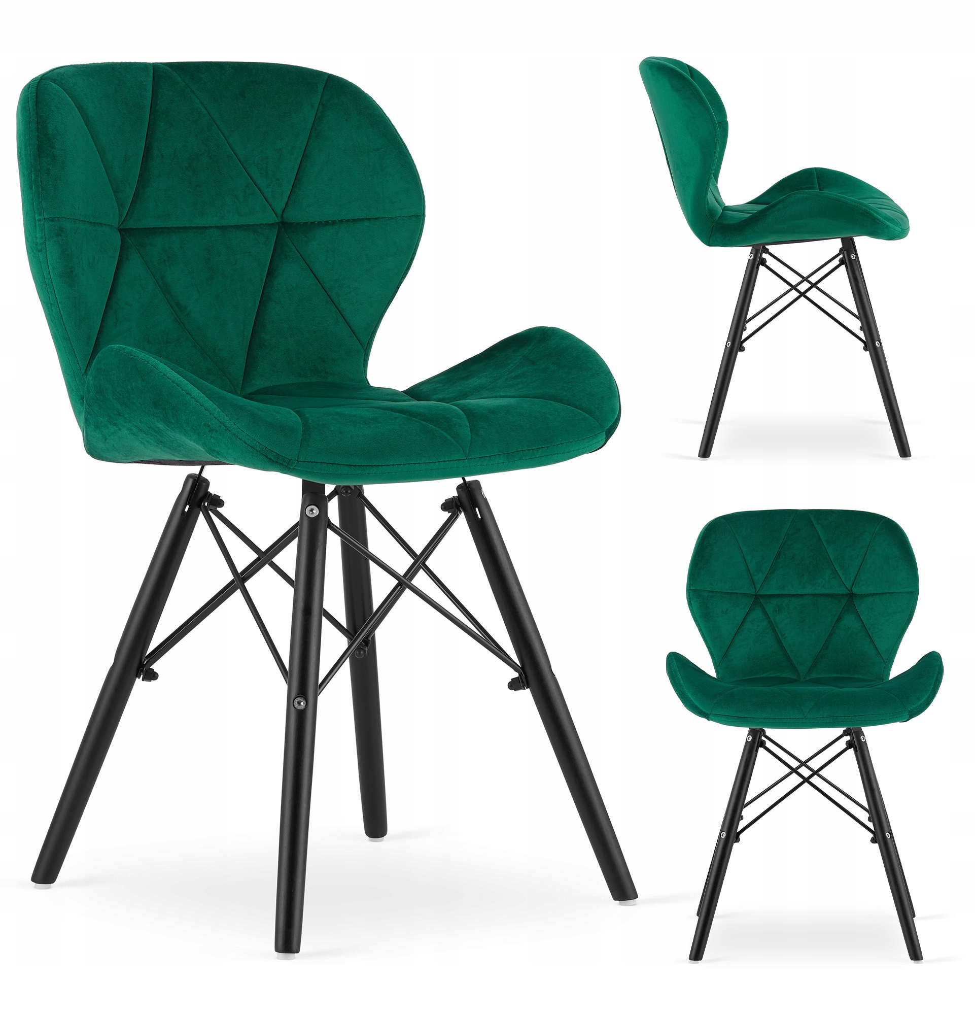 Krzesło Tapicerowane Welurowe Velvet Do Salonu Kuchni Jadalni Elva