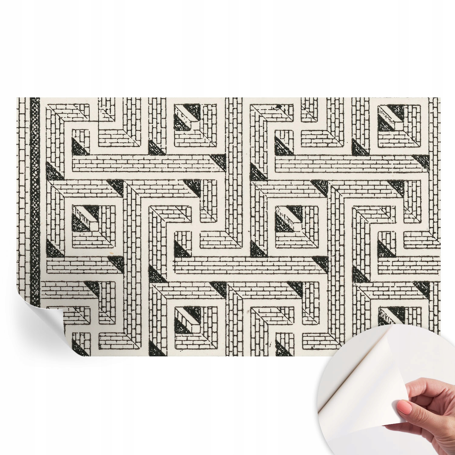 Módna samolepiaca tapeta na stenu Dýha Tehlový labyrint 416 x 254 cm