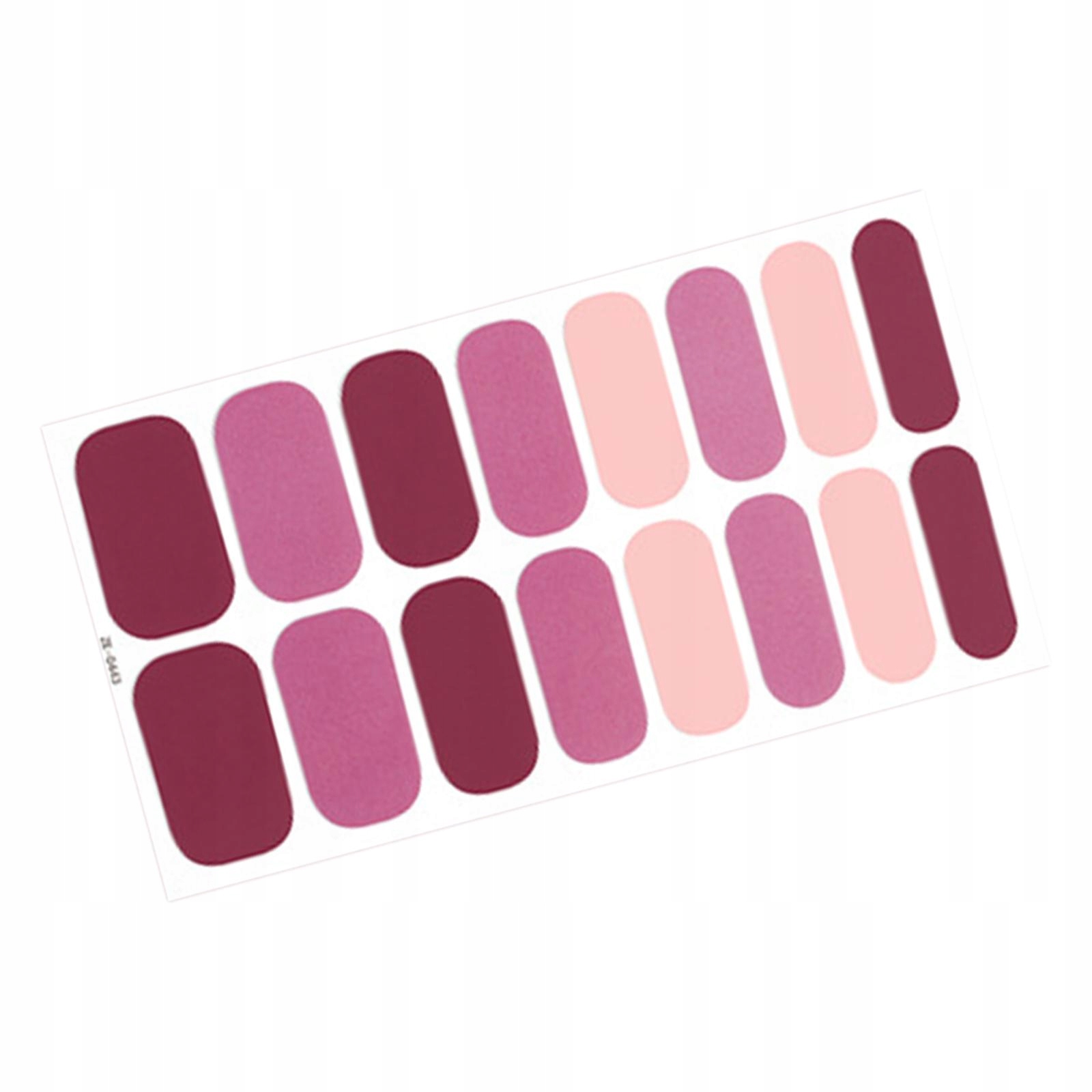 wk-16x Cured Gel Nail Strips with Nail File Nail Patches Full Cover Style E Rodzaj Kolorowe