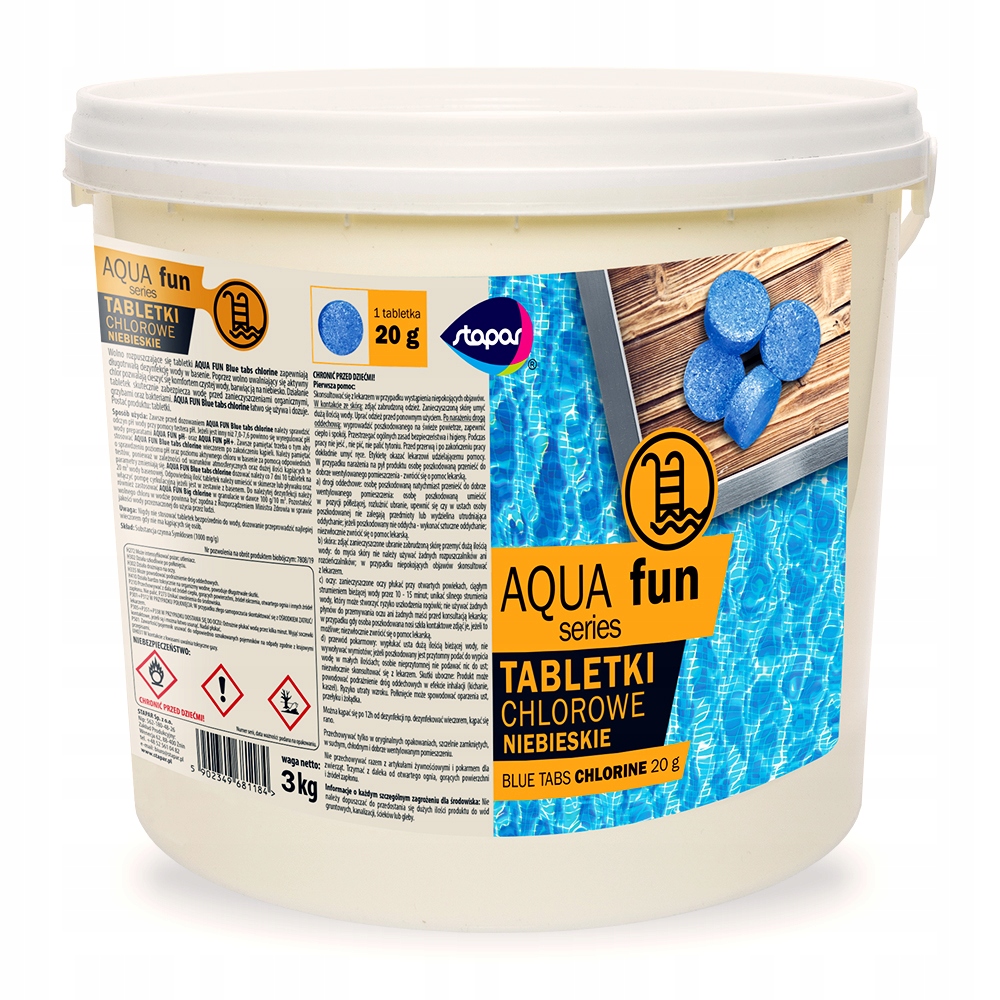 

Stapar Aqua fun Chlor Blue Tabs Chlorine 20g 3kg