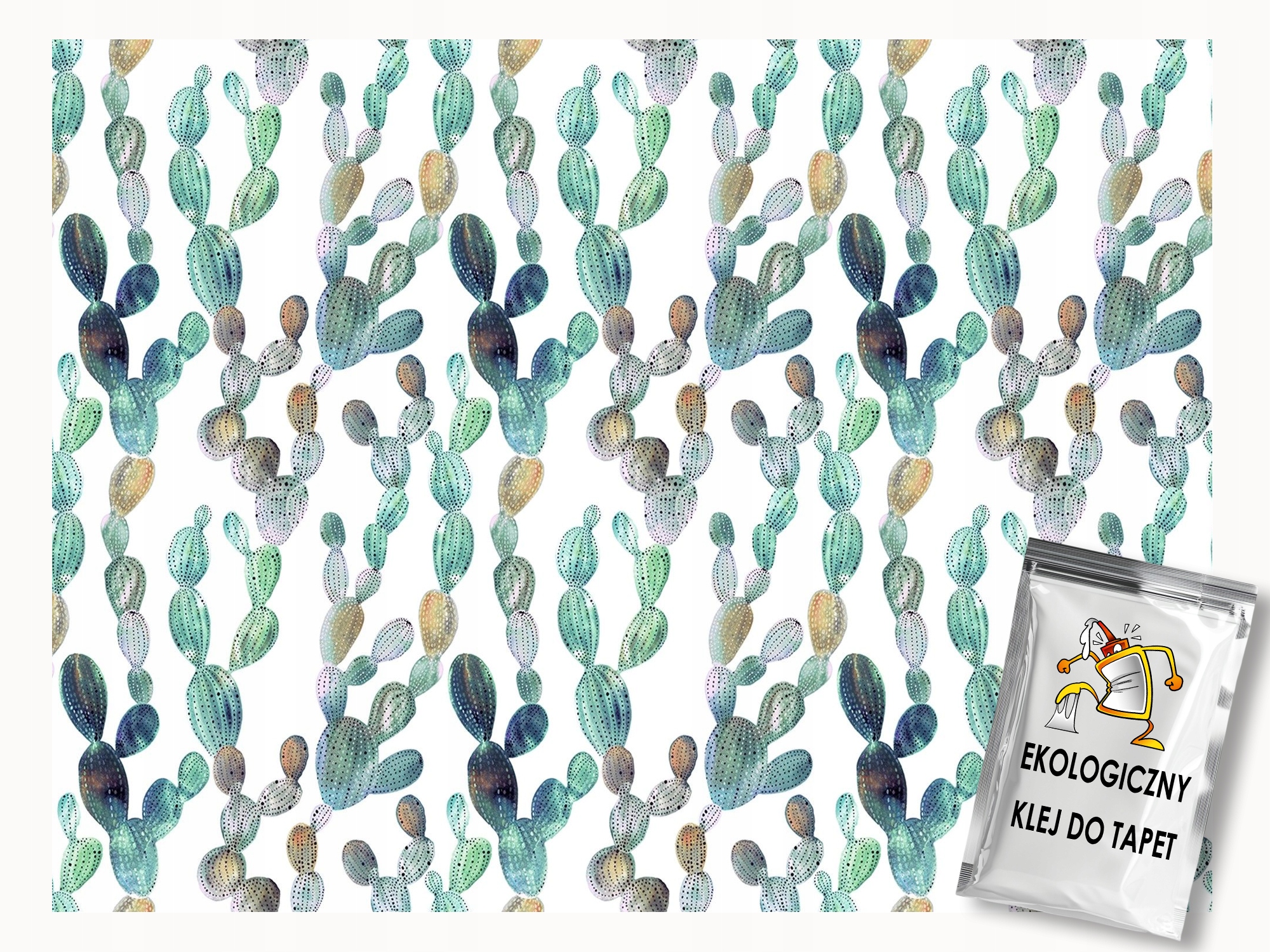 Fototapeta Flizelina Botanický Vzor Kaktusy Boho Příroda 250x175 lepidlo