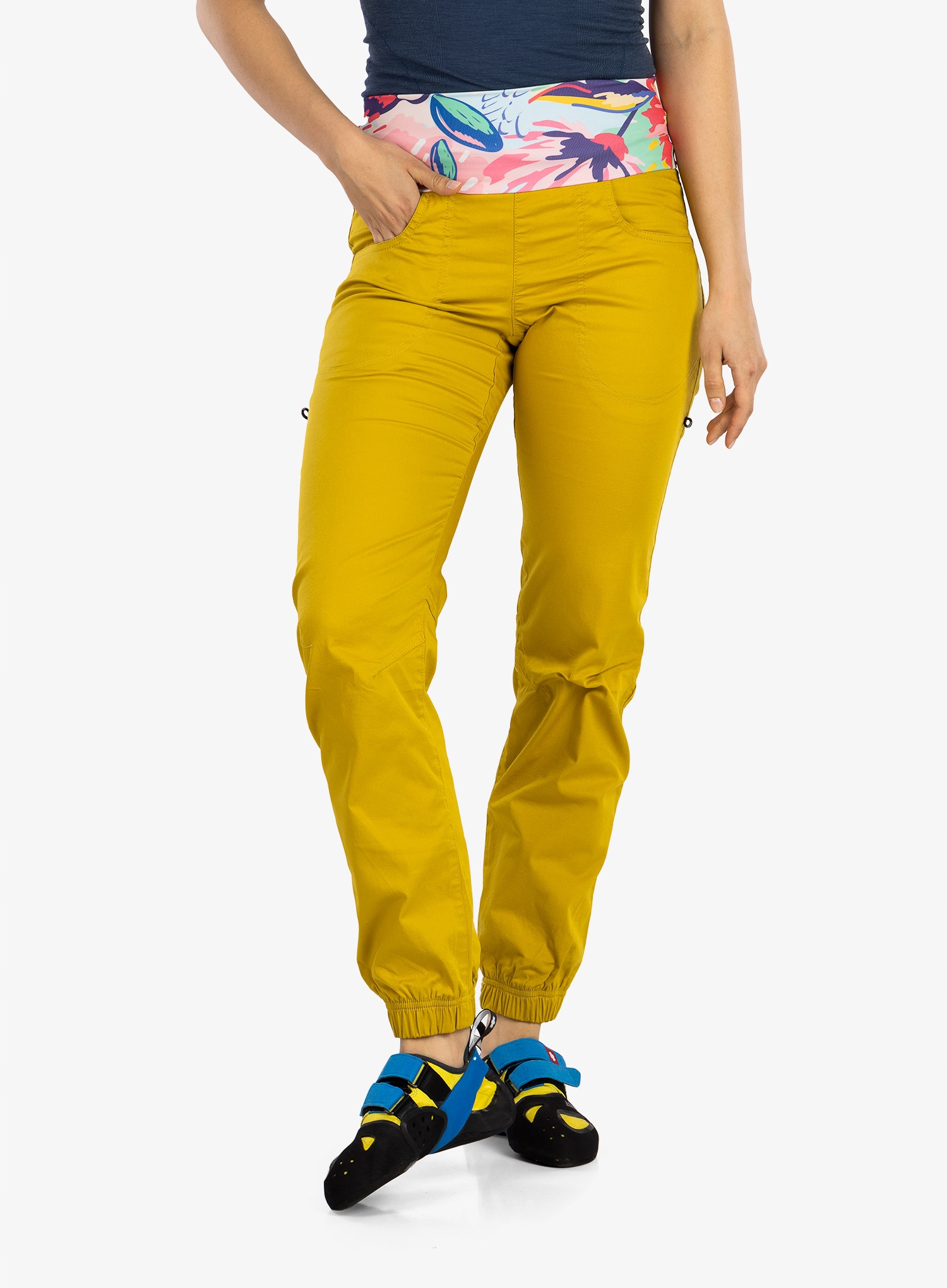 Spodnie wspinaczkowe damskie Ocun Sansa Pants - yellow antique XL