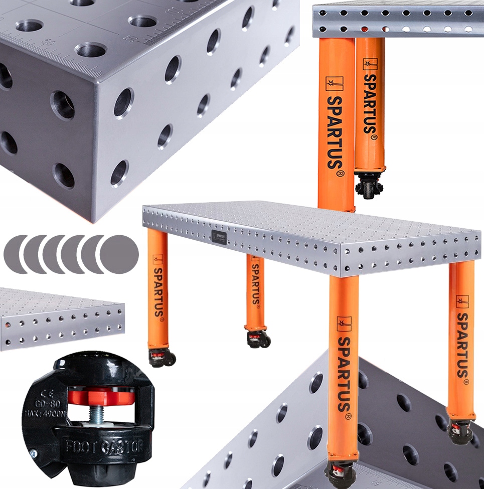 Profesionální Svařovací Stůl Spartus Hermes 3D 1500x600x100 mm D16 4 Nohy
