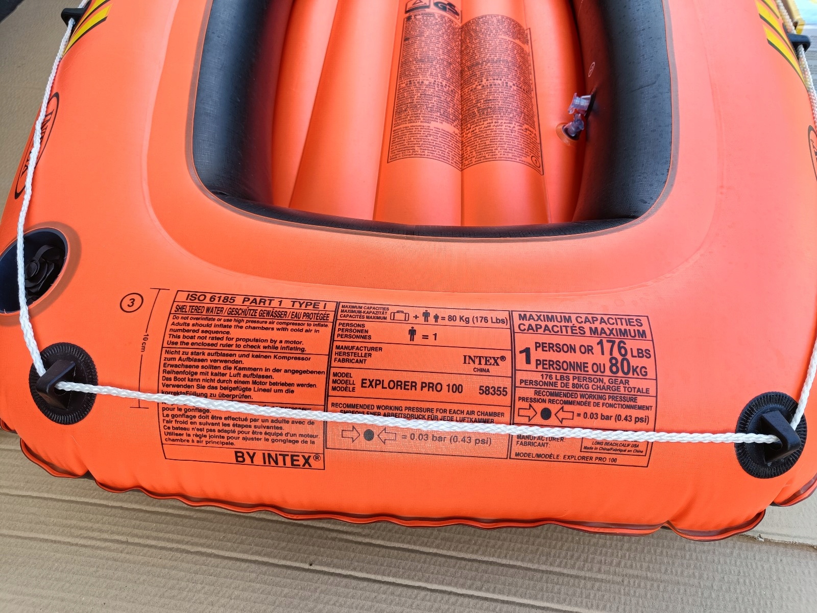 PONTON EXPLORER 100 PRO 160x94x29 INTEX bez wioseł Możliwość zamontowania silnika nie