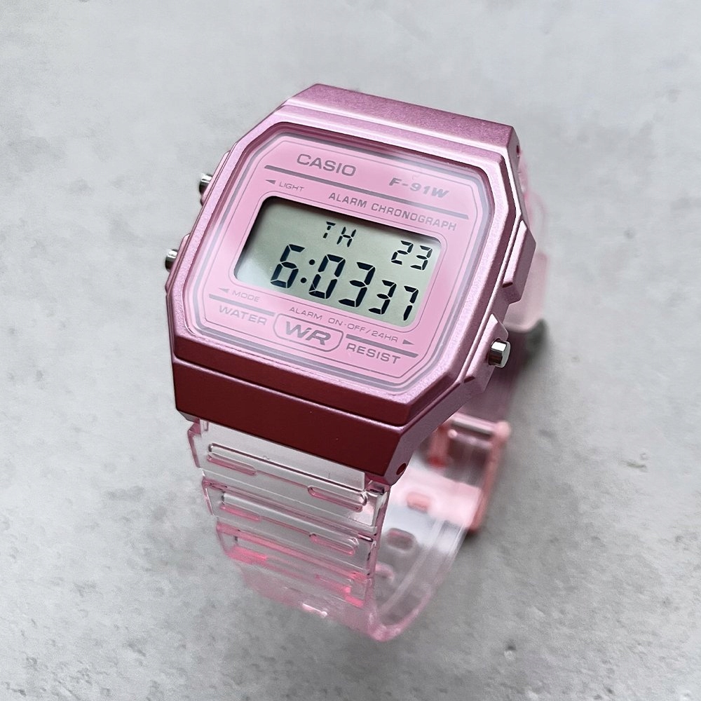 ZEGAREK DAMSKI CASIO RETRO VINTAGE F-91WS-4 (ZD648A) + BOX Rodzaj analogowe