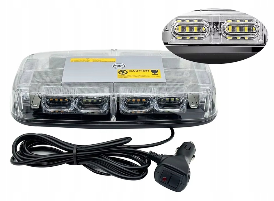 Výstražný nosník na střeše Kogut Led Na Magnet Stroboskop 48 Led 16 Režimů