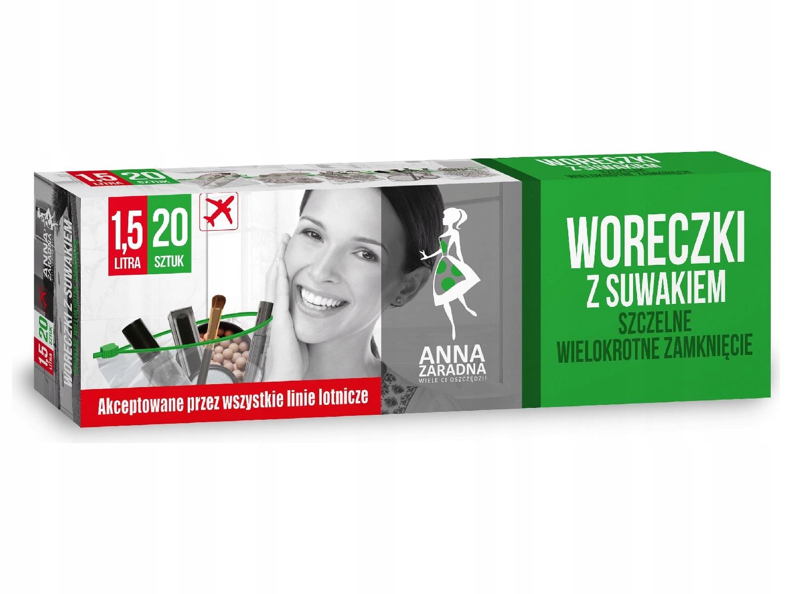

Anna Zaradna Woreczki z suwakiem - 1op. 1.5L