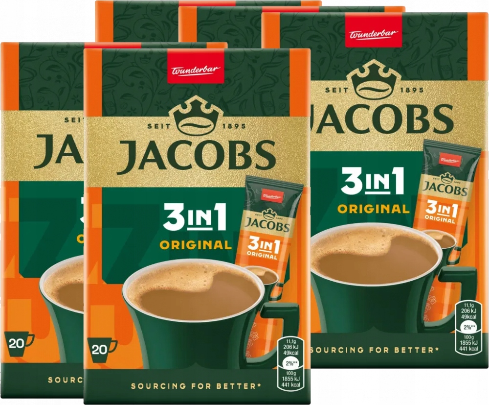 Kawa rozpuszczalna w saszetkach Jacobs 3w1 100szt