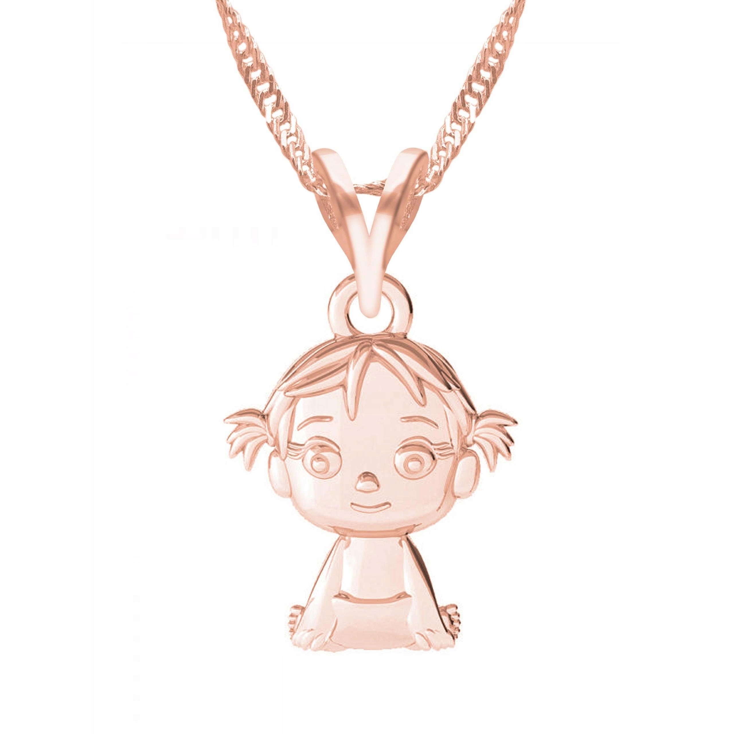 Náhrdelník Pozlacený Dívka Plech Dívka Postava Rodina Stříbro 925