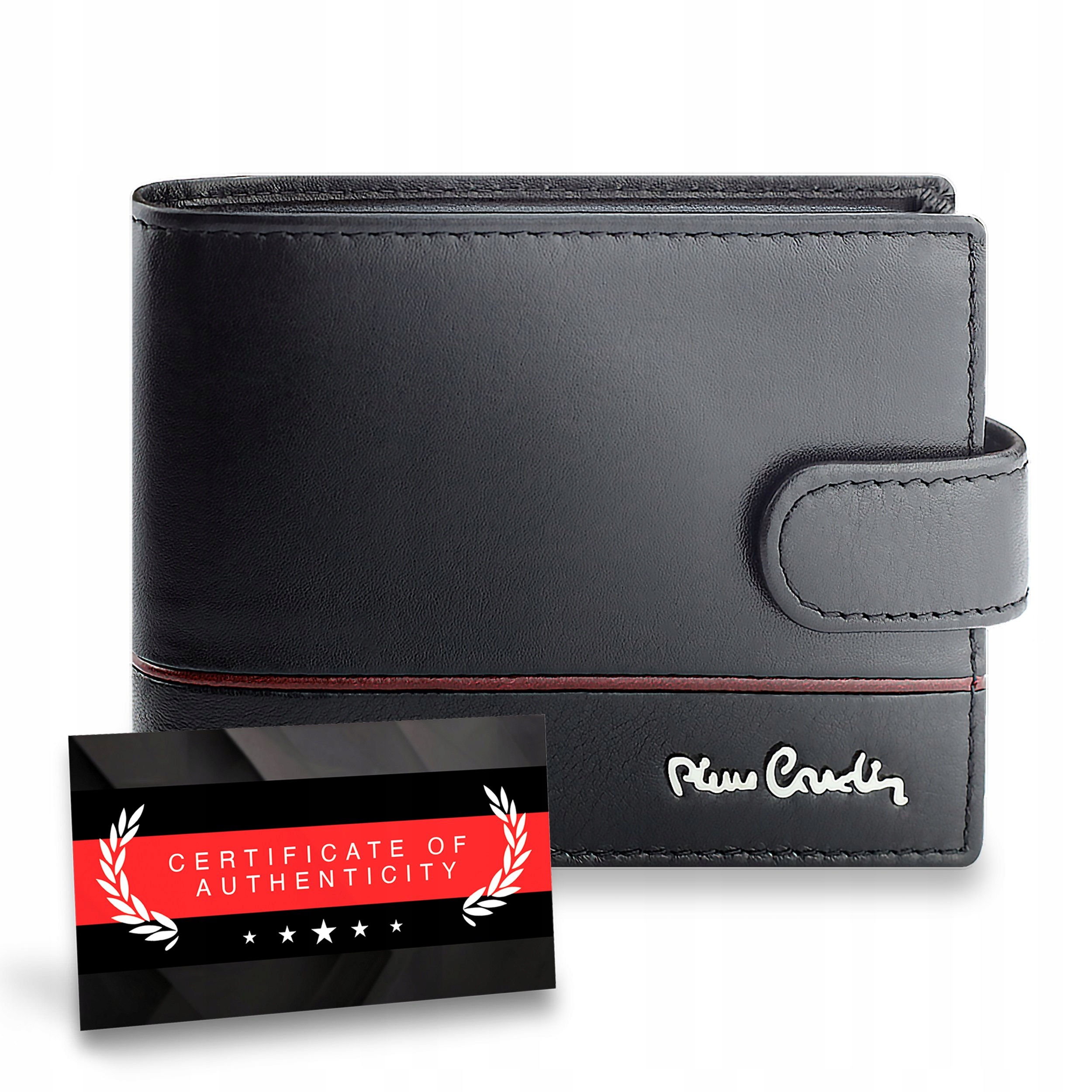 Pánská peněženka Pierre Cardin Kožená Černá Horizontální Certifikát