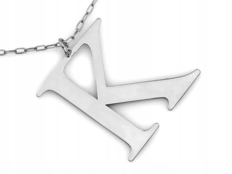 Dámský stříbrný náhrdelník 925 s módním písmenem, stylový