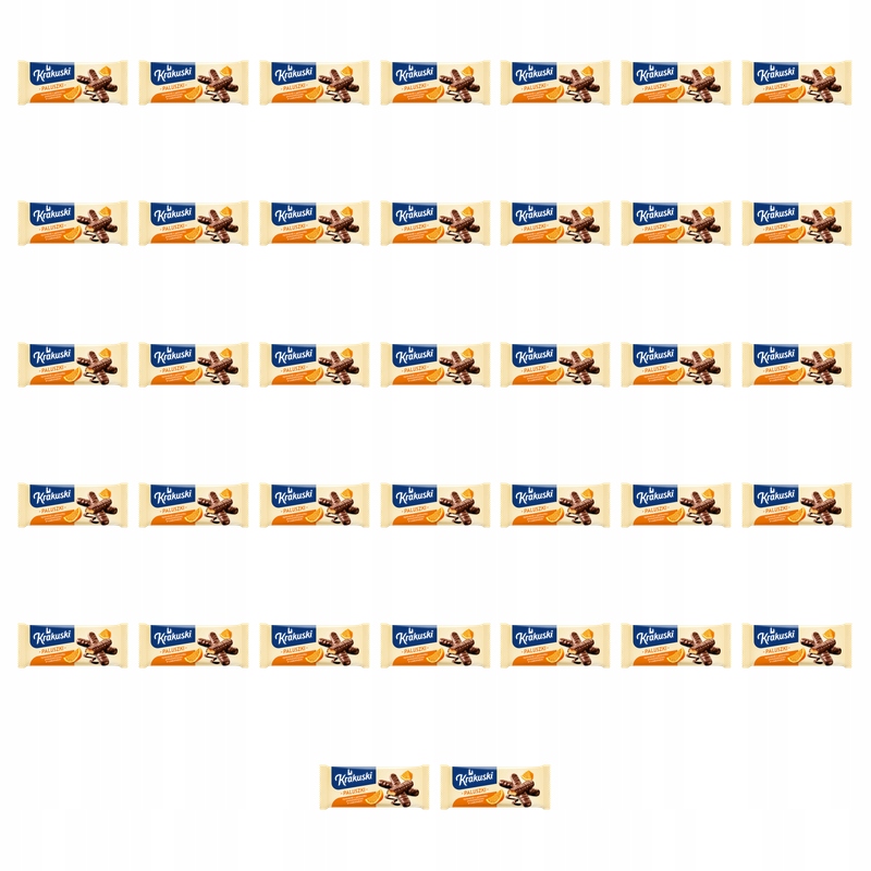 Krakuski Paluszki z galaretką pomarańczową w czekoladzie 144g X37