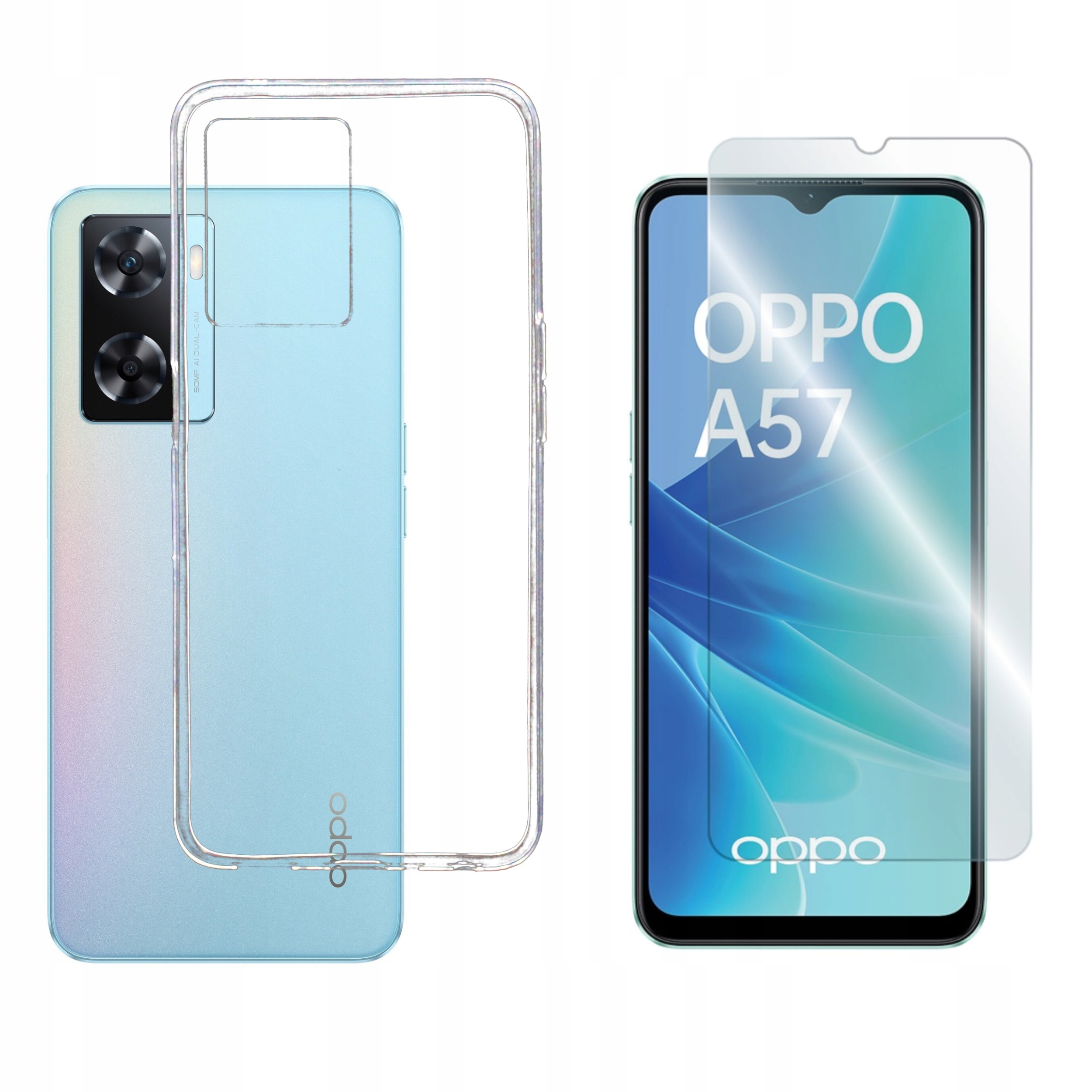 

Etui Jelly do Oppo A57s/A57 4G 5G bezb 1 mm +szkło