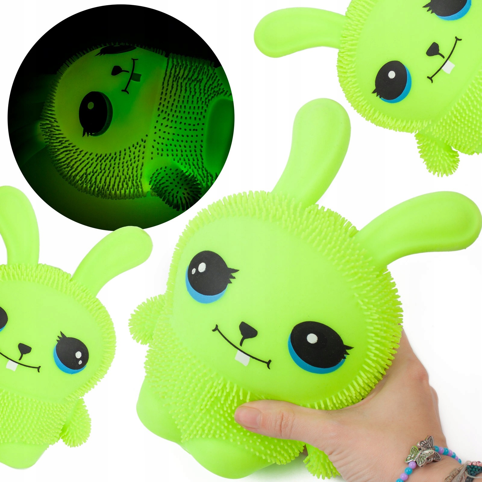 

Kawaii Sensoryczny Gniotek Duży Fidget Królik Led