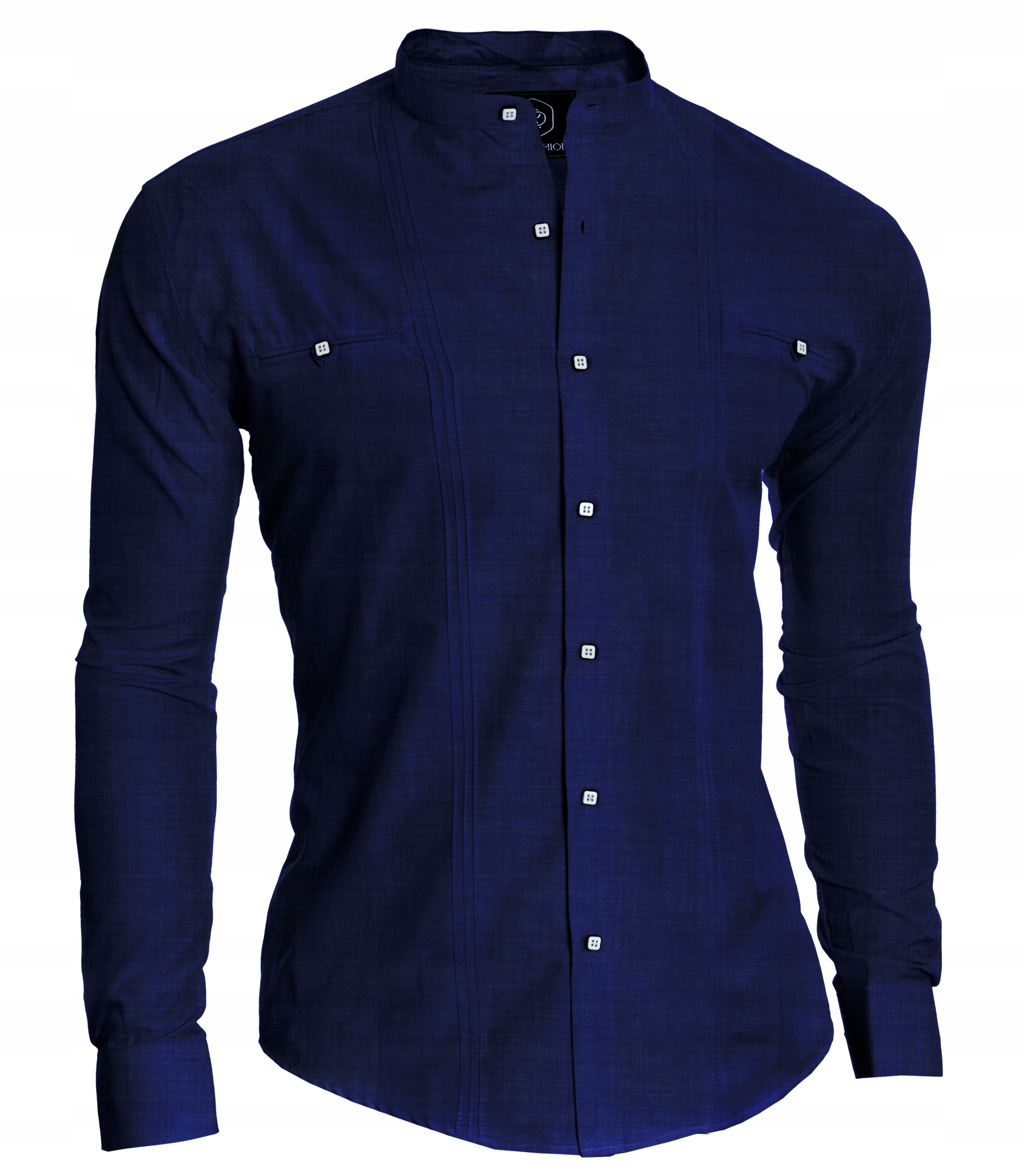 Pánská Lněná Košile Se Stojáčkem Prošívaná Na Svatbu