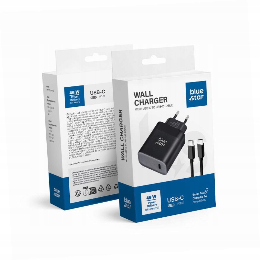 Szybka ładowarka 45W z odpinanym kablem Usb-c do Samsung A32 5G