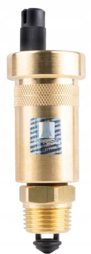 AFRISO ODPOWIETRZNIK 1/2" AUTOMATYCZNY PIONOWY Z ZAWORE STOPOWYM