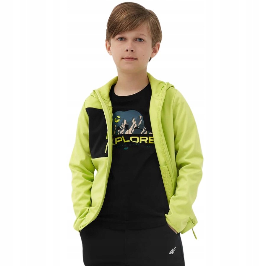 KURTKA 4F SOFTSHELL CHŁOPIĘCA WIOSENNA SPORTOWA Wiek dziecka 8 lat +