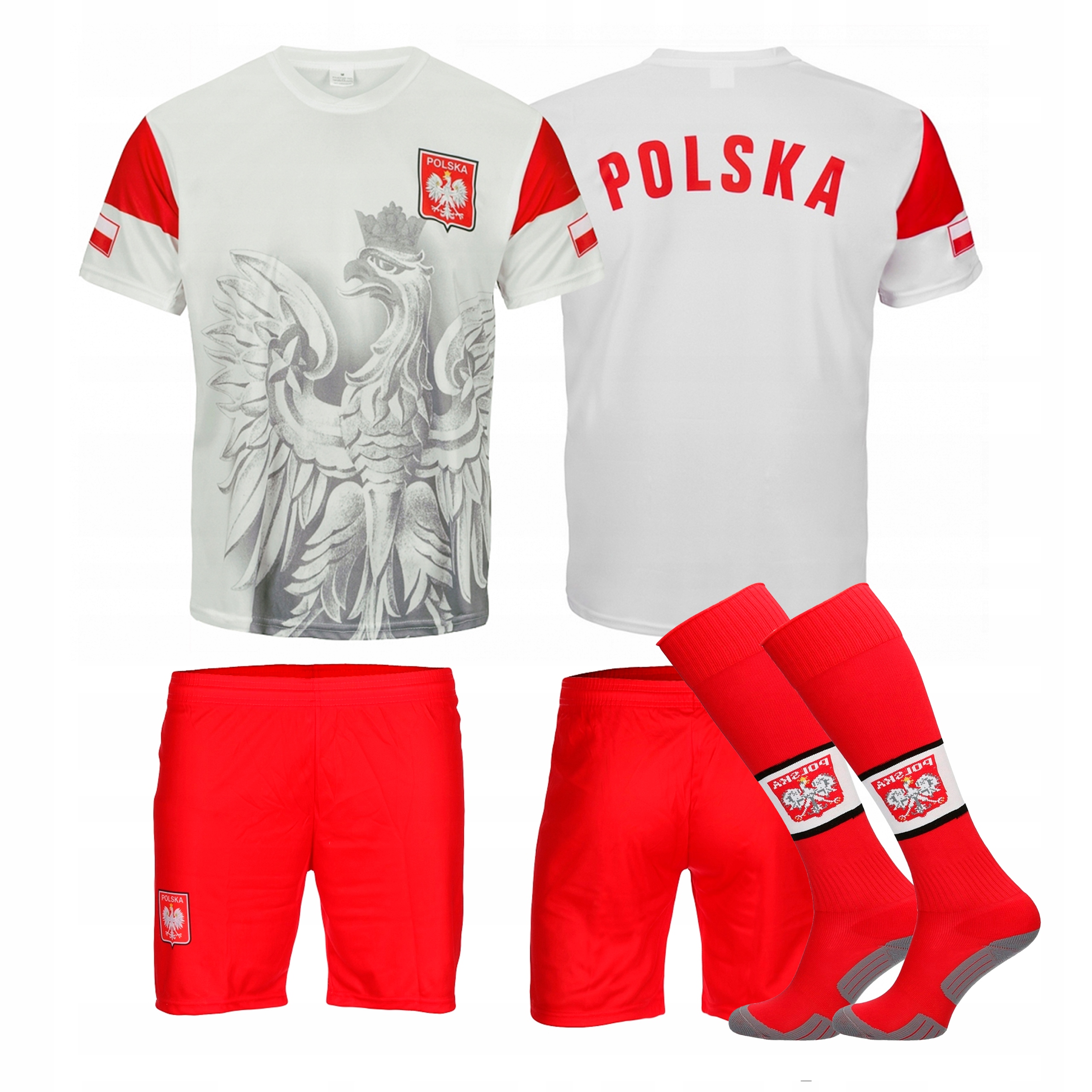 Strój Piłkarski Sportowy ORZEŁ POLSKA Getry 122cm