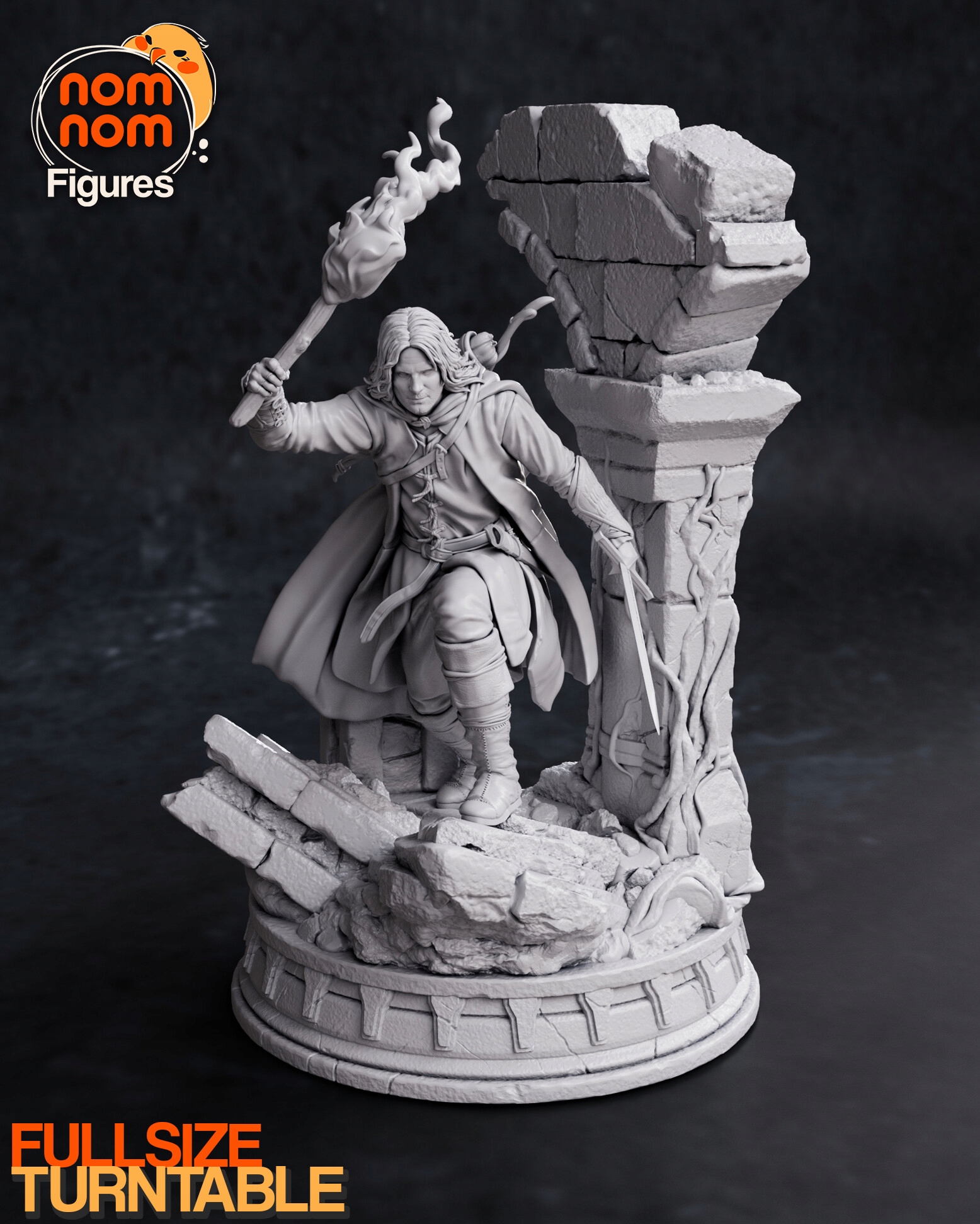 Figurka Aragorn Pán prstenů Miniatura NomNom Figures 3D tisk